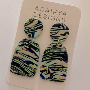 Polymer clay handcrafted earrings